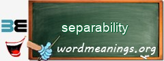 WordMeaning blackboard for separability